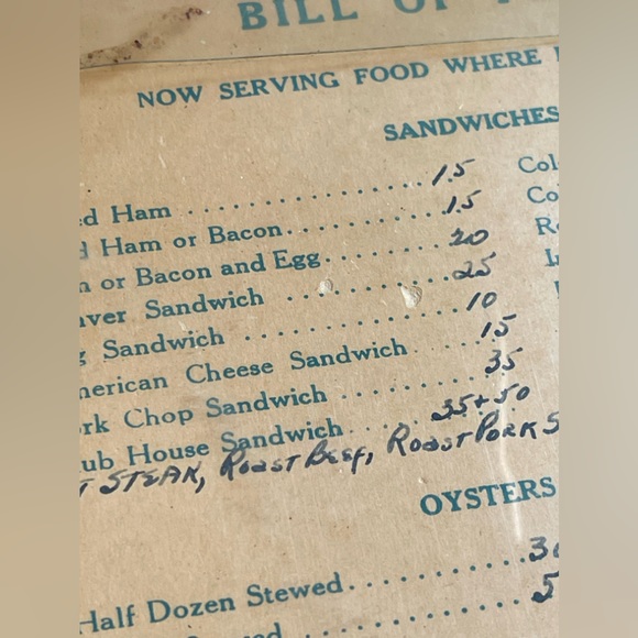 🤩 AWESOME 🤩 Antique / Vintage Hardcover Menu from Fort Bragg - a Rare Find 🔥 - Picture 17 of 17